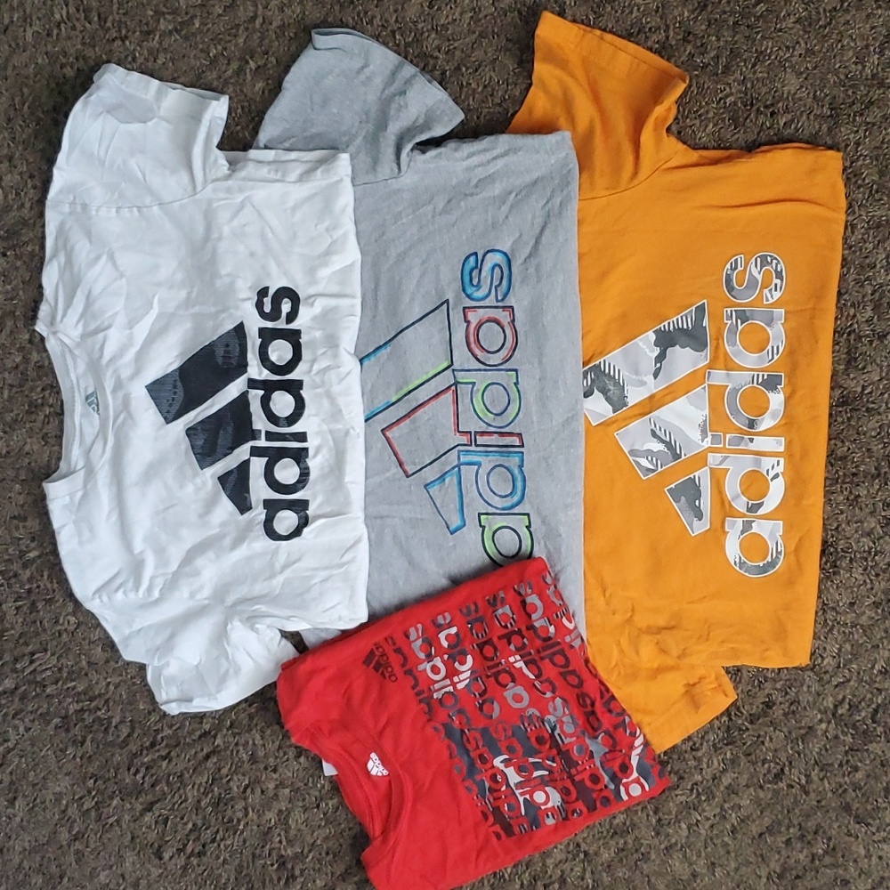 4 adidas Boys shirts Large 14/16